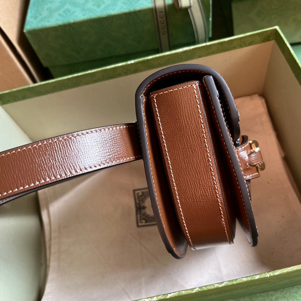 ＧＣＣＩHORSEBIT 1955 SOFT BAG BROWN