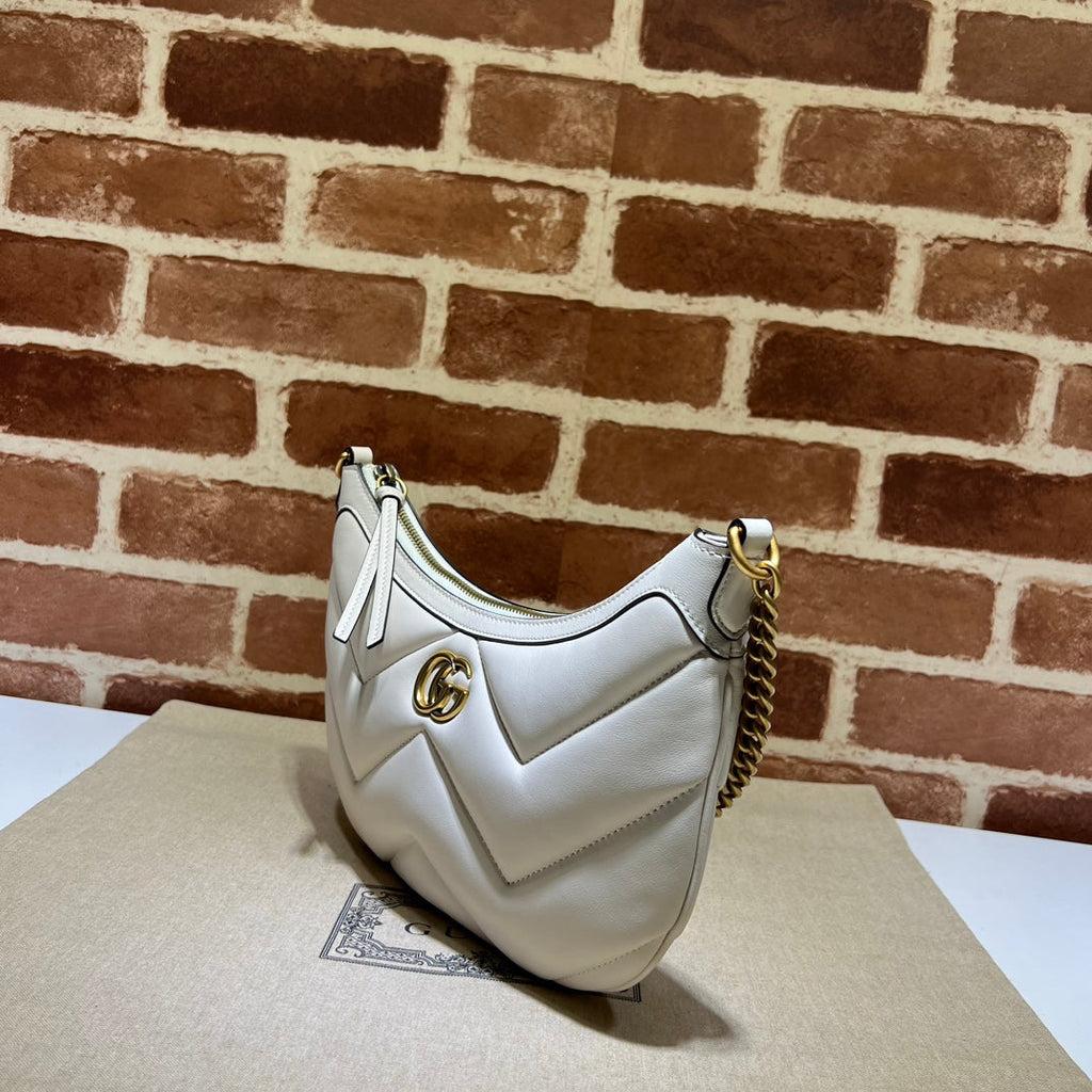 ＧＣＣＩGG MARMONT SMALL MATELASSE LEATHER SHOULDER BAG WHITE