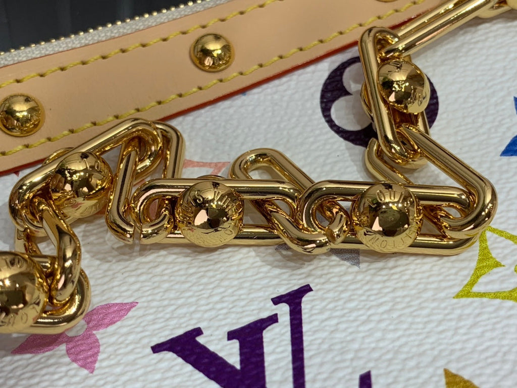 ＬＳ ＶＴＴＯＮ X TAKASHI MURAKAMI POCHETTE ACCESSOIRES BLACK/WHITE MULTICOLORED