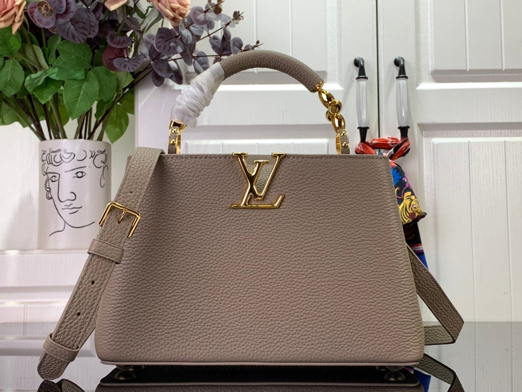 ＬＳ ＶＴＴＯＮ CAPUCINES BB MINI BLACK/UMBER/CREME