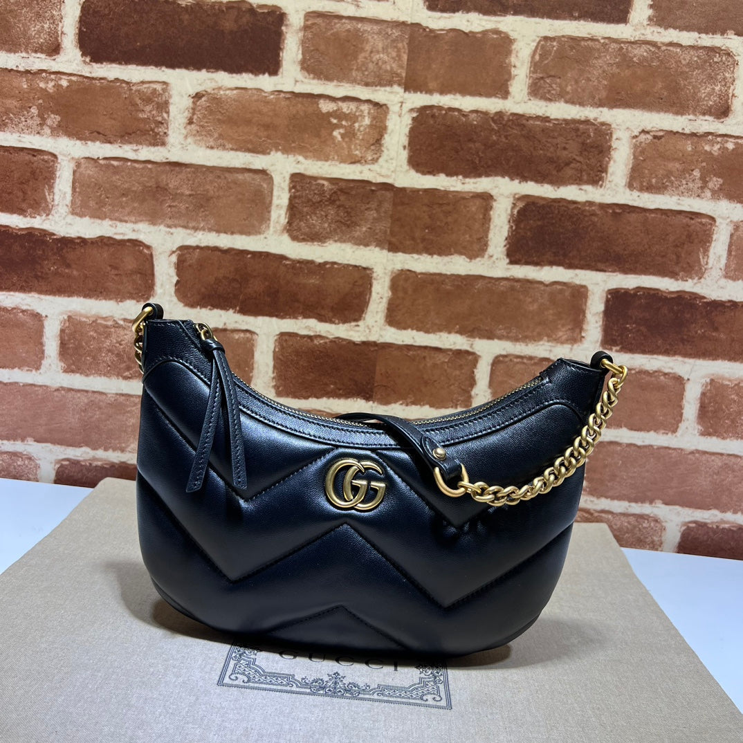 ＧＣＣＩGG MARMONT SMALL MATELASSE LEATHER SHOULDER BAG BLACK