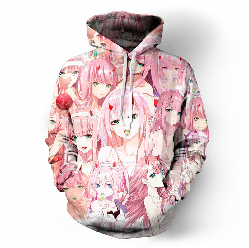 Anime Hoddies Dear Franks Zero Two 3D Printed Hoodie