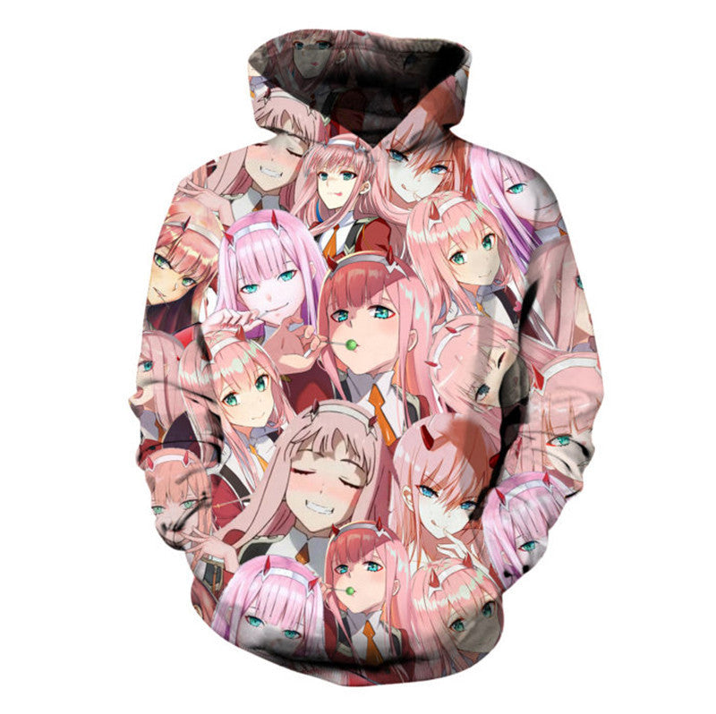 Anime Hoddies Dear Franks Zero Two 3D Printed Hoodie