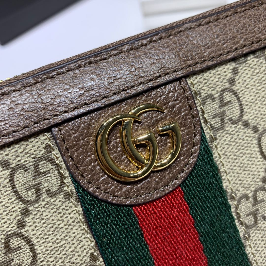 ＧＣＣＩJUMBO GG ZIP AROUND WALLET BROWN