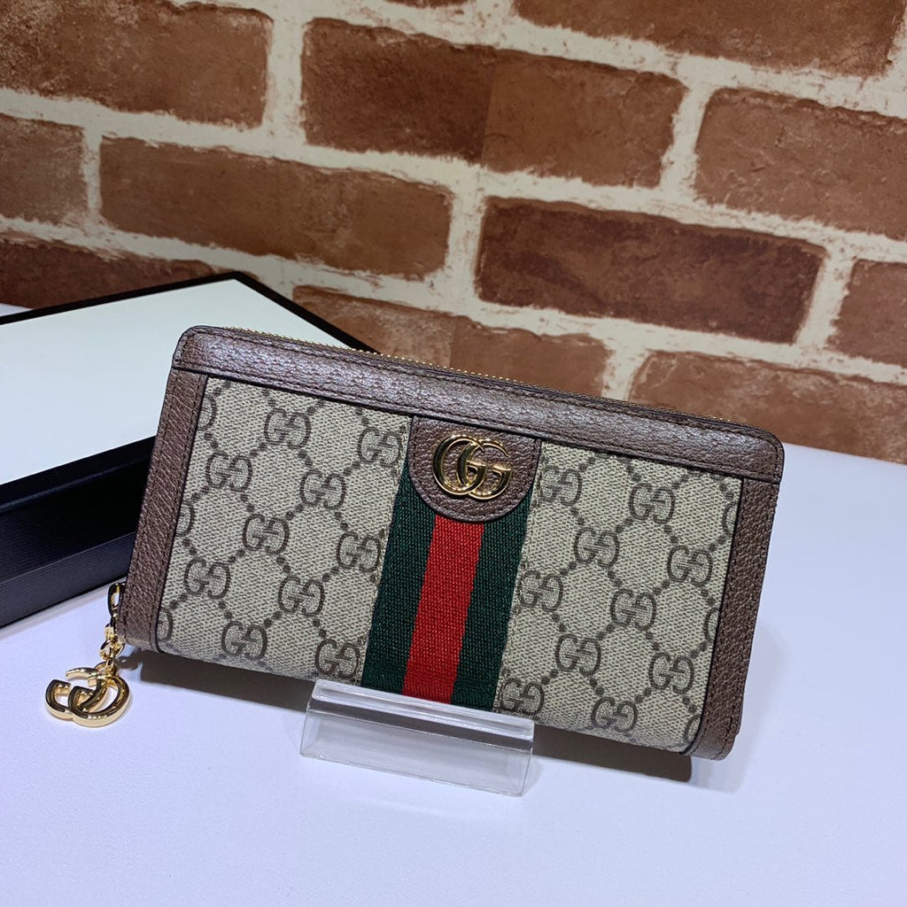 ＧＣＣＩJUMBO GG ZIP AROUND WALLET BROWN