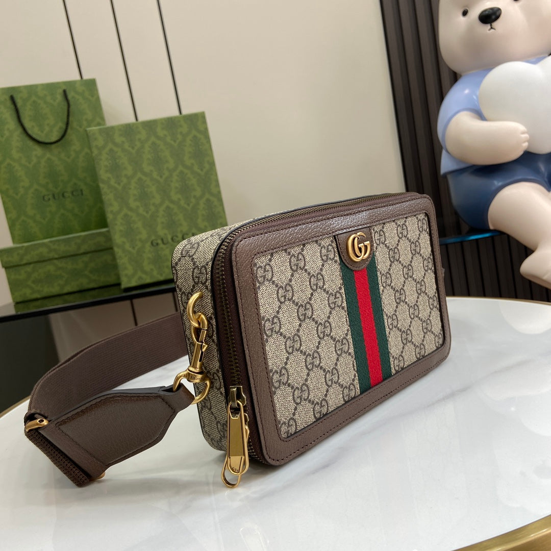 ＧＣＣＩOPHIDIA SMALL SHOULDER BAG BROWN