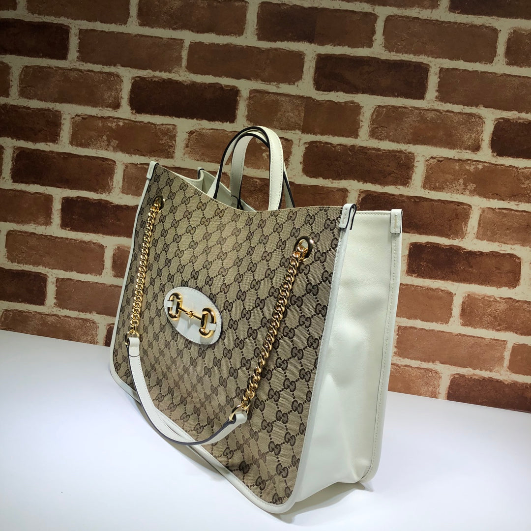 ＧＣＣＩ1955 HORSEBIT CHAIN TOTE GG CANVAS MEDIUM