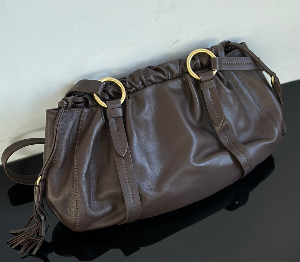 ＭＩ ＭＵ JOIE NAPPA LEATHER BAG BRIARWOOD