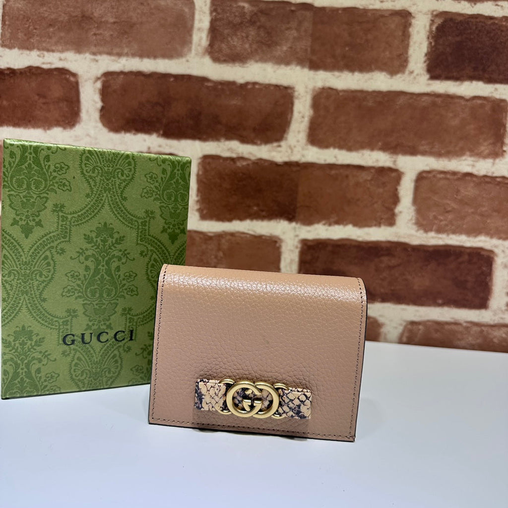 ＧＣＣＩWALLET WITH INTERLOCKING G PYTHON BOW