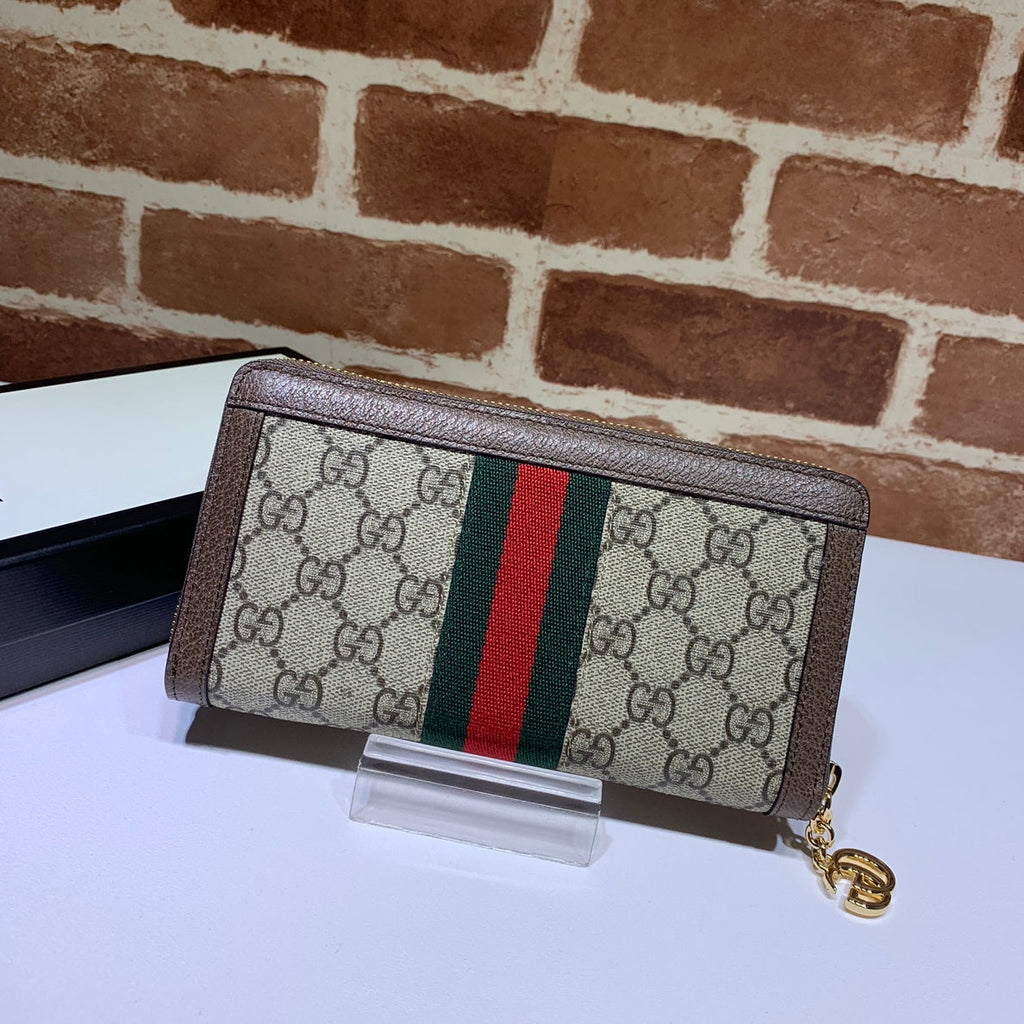 ＧＣＣＩJUMBO GG ZIP AROUND WALLET BROWN