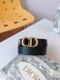 DIOR 25S BELT 30 MM IN BLACK CALFSKIN 613182