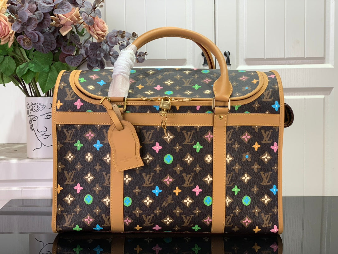 ＬＳ ＶＴＴＯＮ DOG BAG  MONOGRAM CRAGGY CANVAS