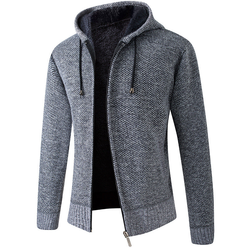 Baja Hoodie Velvet Padded Thickened Coat Hooded Cardigan