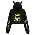 Pop Smoke Hoodies Rapper Print Fashion Cat Ears Exposed Navel