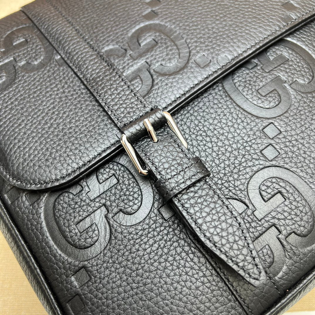 ＧＣＣＩGG JUMBO MEDIUM MESSEGER BAG BLACK