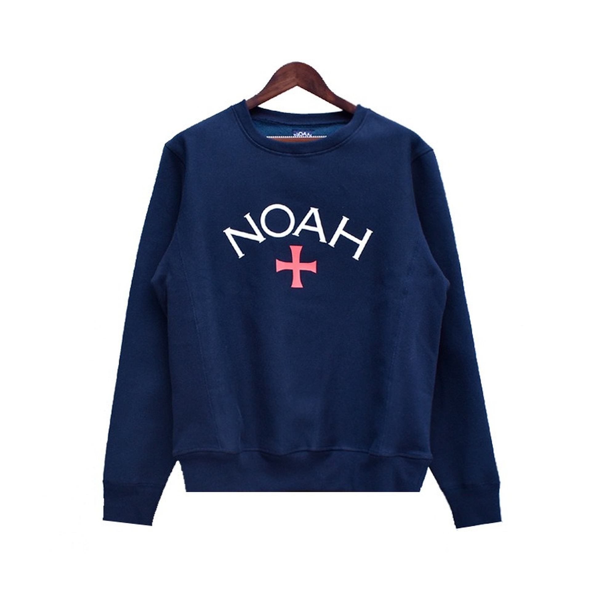 Noah Hoodie Loose Trendy Pullover Round Neck Fleece-Lined Sweater