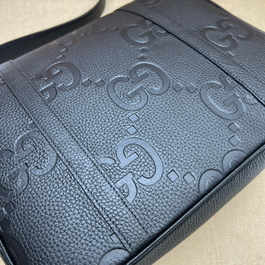 ＧＣＣＩGG JUMBO MEDIUM MESSEGER BAG BLACK