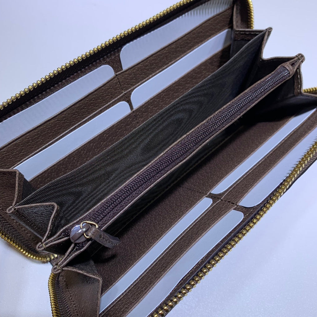 ＧＣＣＩJUMBO GG ZIP AROUND WALLET BROWN