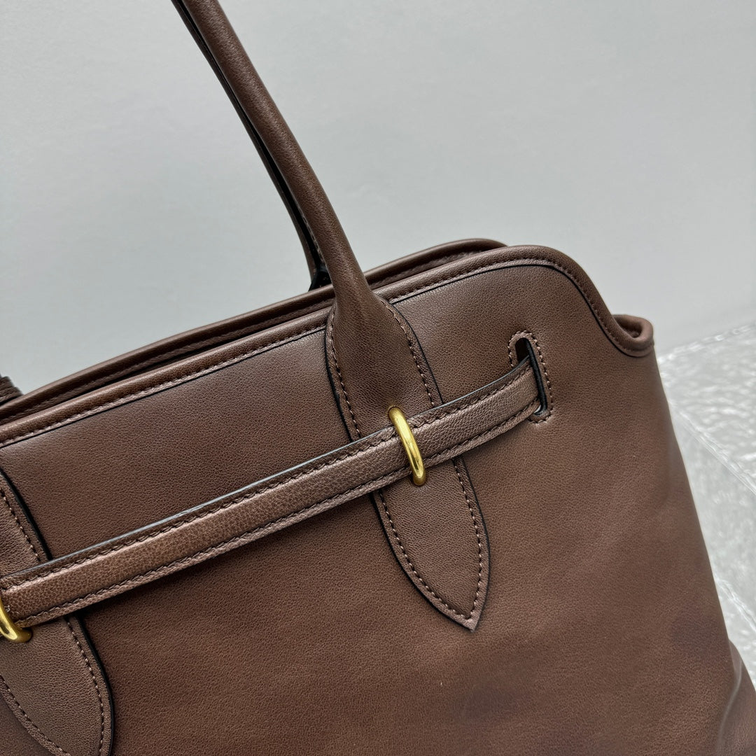 ＭＩ ＭＵ AVENTURE NAPPA LEATHER BAG MEDIUM BRIARWOOD