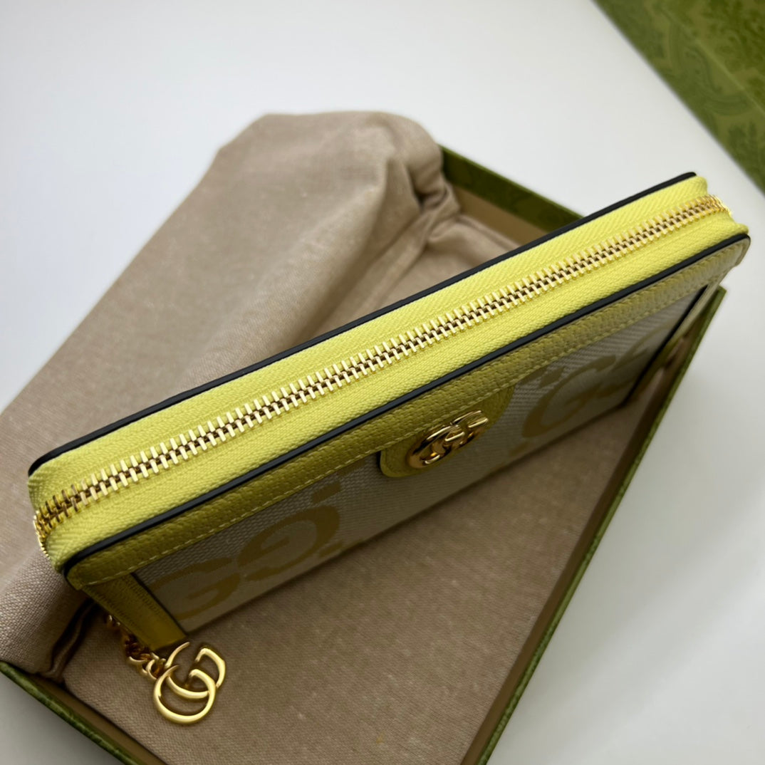 ＧＣＣＩJUMBO GG ZIP AROUND WALLET YELLOW