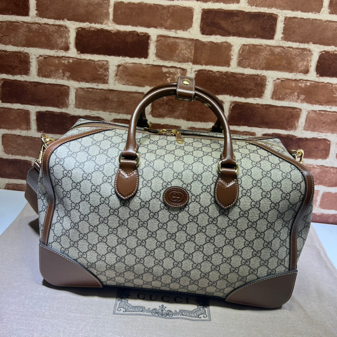 ＧＣＣＩGG CANVAS DUFFLE BAG BEGIE