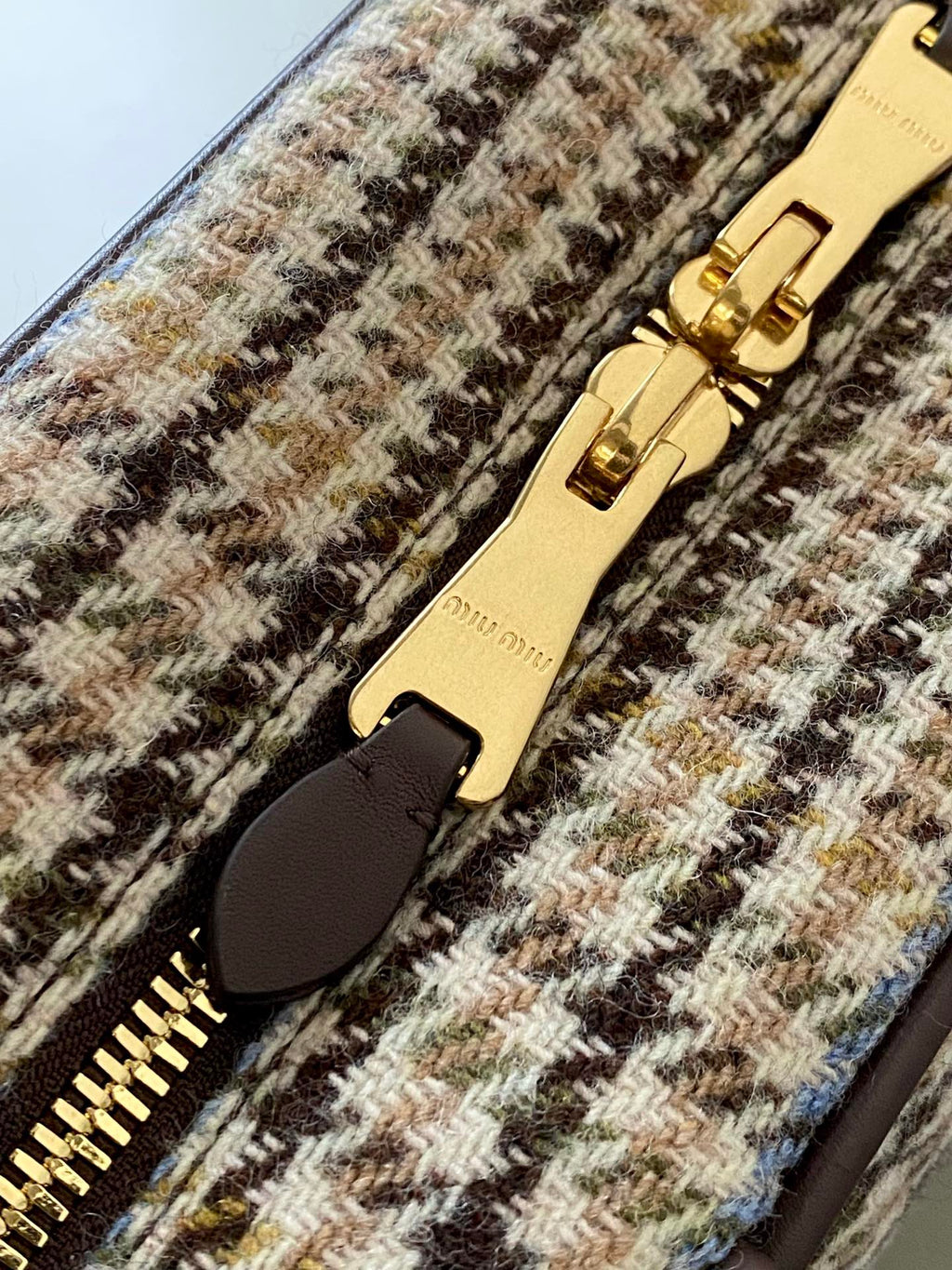 ＭＩ ＭＵ BEAU TARTAN TOP HANDLE BAG