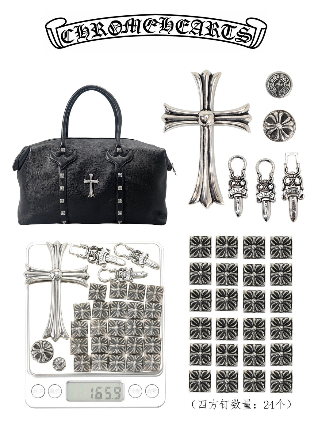 ＣＨＲＭ ＨＲＴＳ MONICA CROSS DUFFLE BAG BLACK