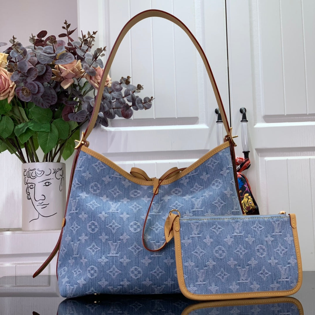ＬＳ ＶＴＴＯＮ CARRYALL PM  MONOGRAM DENIM