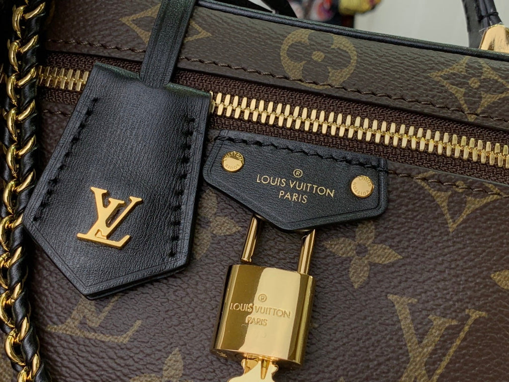ＬＳ ＶＴＴＯＮ VANITY CHAIN POUCH BRONZE/BLACK