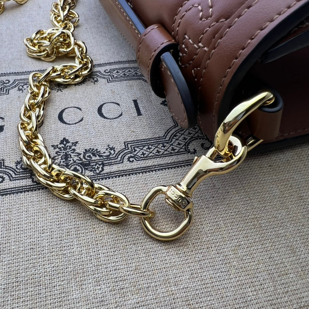 ＧＣＣＩGG MARMONT TOP HANDLE BAG BROWN