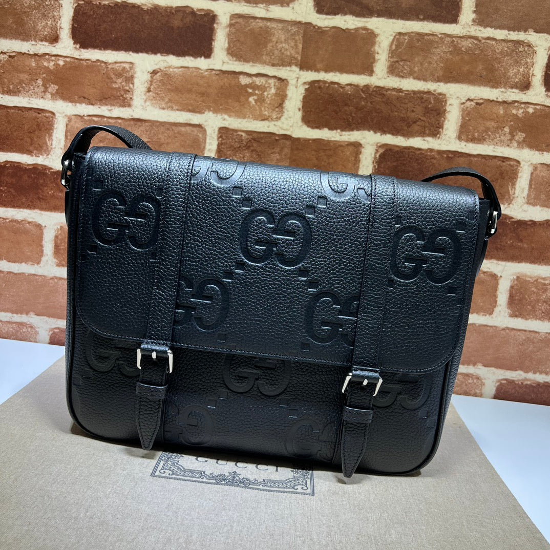 ＧＣＣＩGG JUMBO MEDIUM MESSEGER BAG BLACK