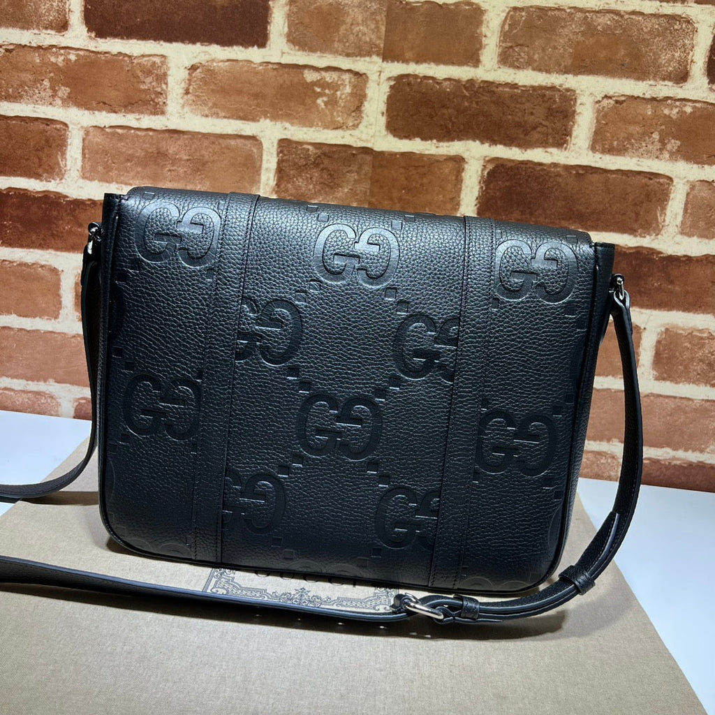 ＧＣＣＩGG JUMBO MEDIUM MESSEGER BAG BLACK