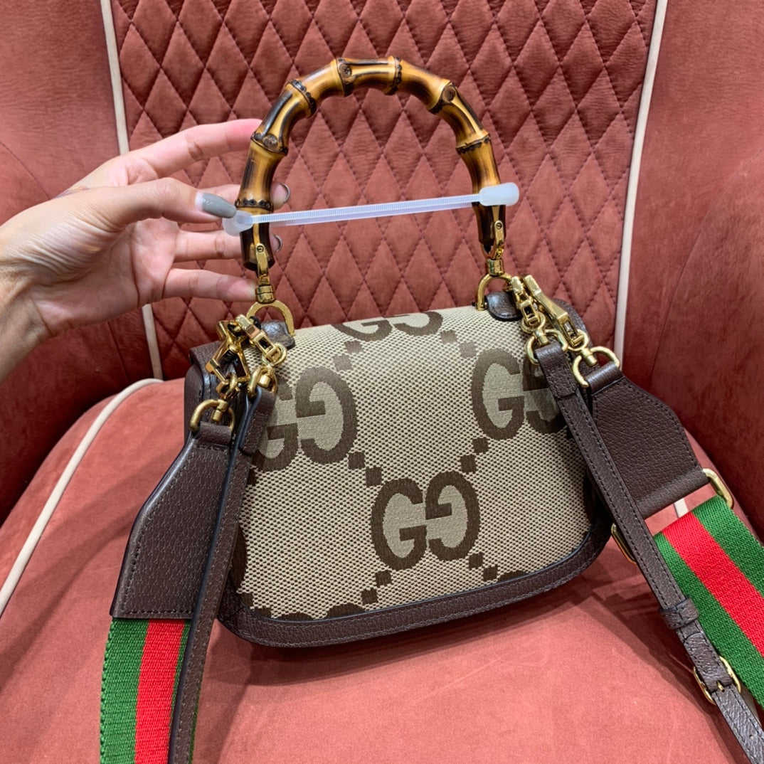 ＧＣＣＩBAMBOO 1947 JUMBO GG SMALL TOP HANDLE BAG