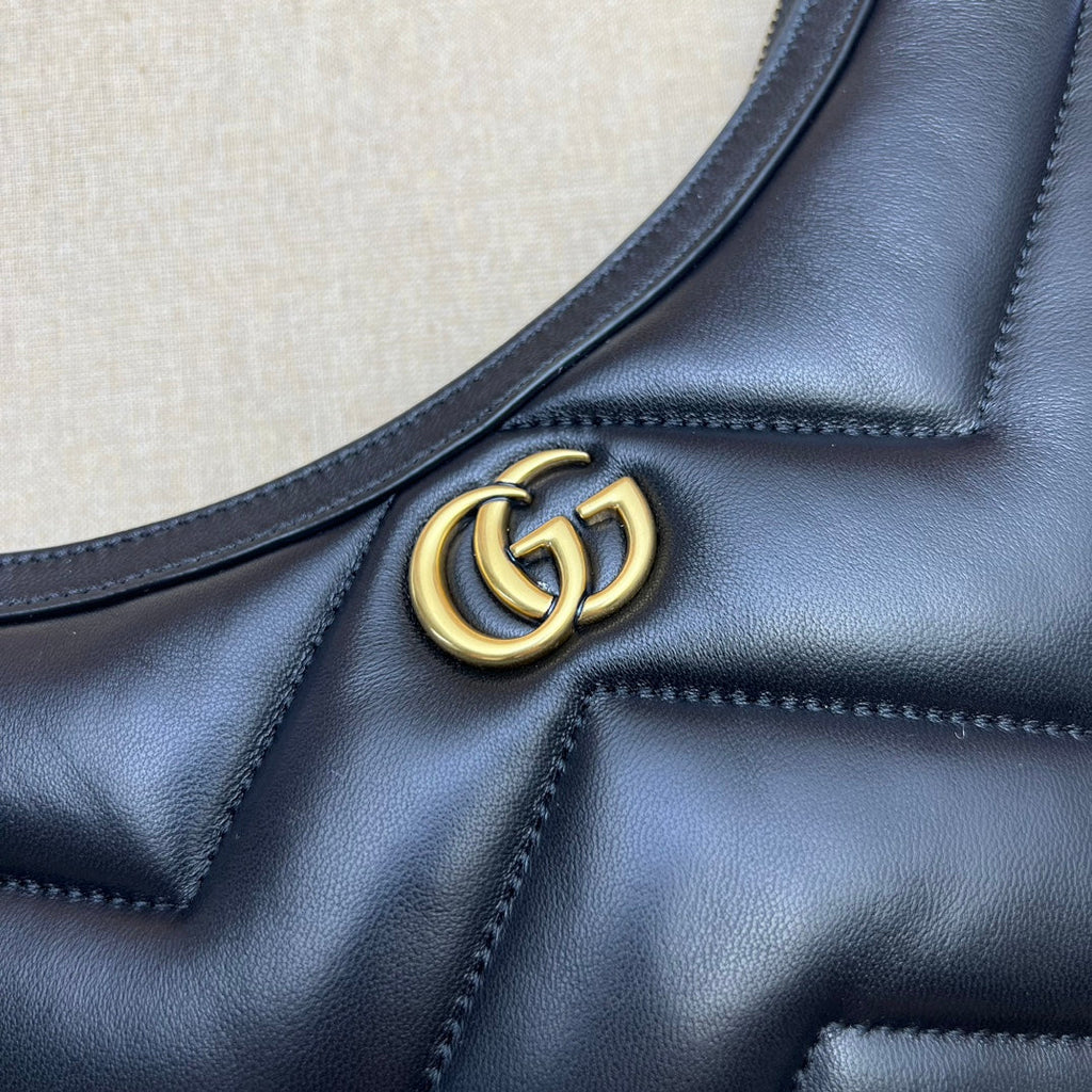 ＧＣＣＩGG MARMONT SMALL MATELASSE LEATHER SHOULDER BAG BLACK
