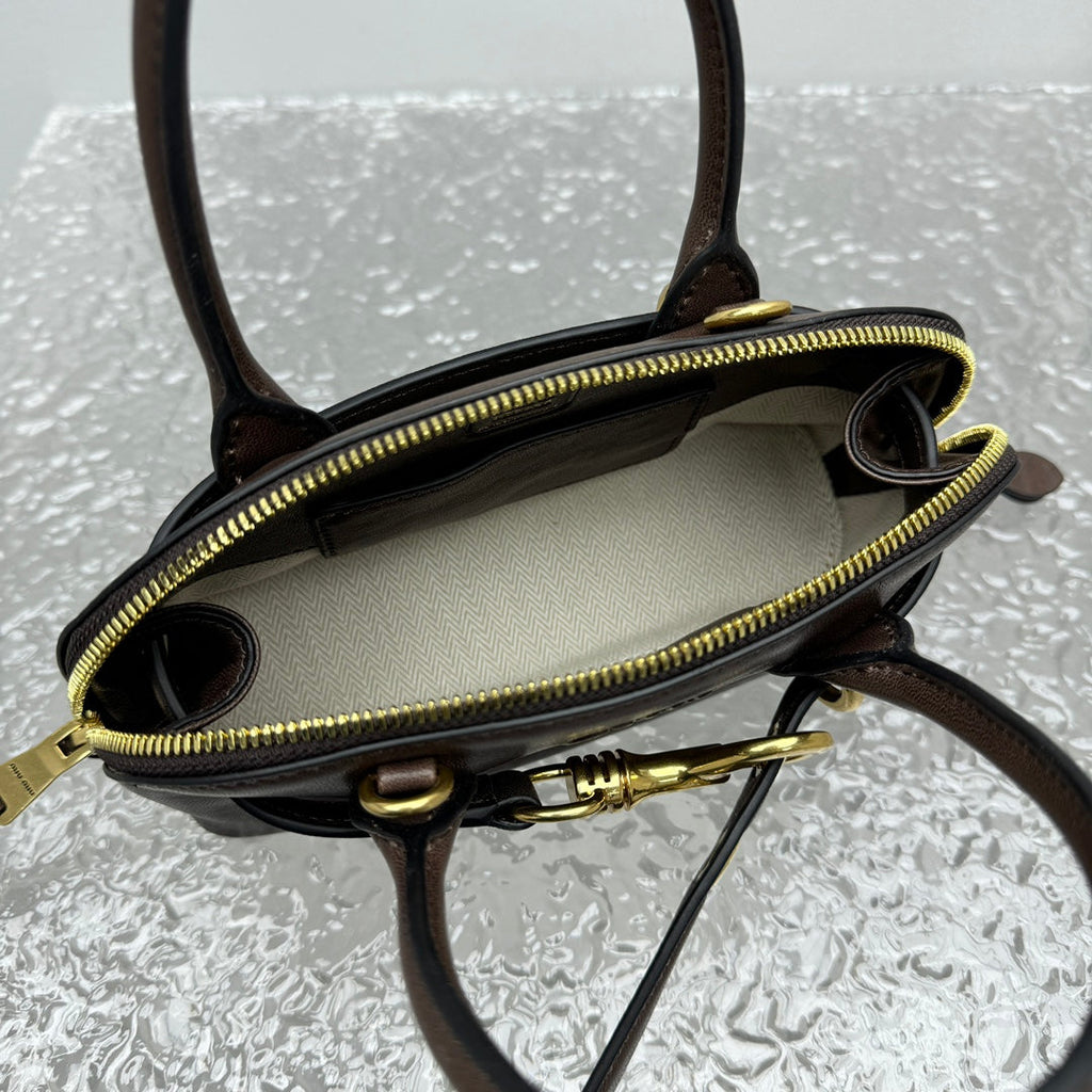 ＭＩ ＭＵ AVENTURE MINI NAPPA LEATHER BAG BRIARWOOD