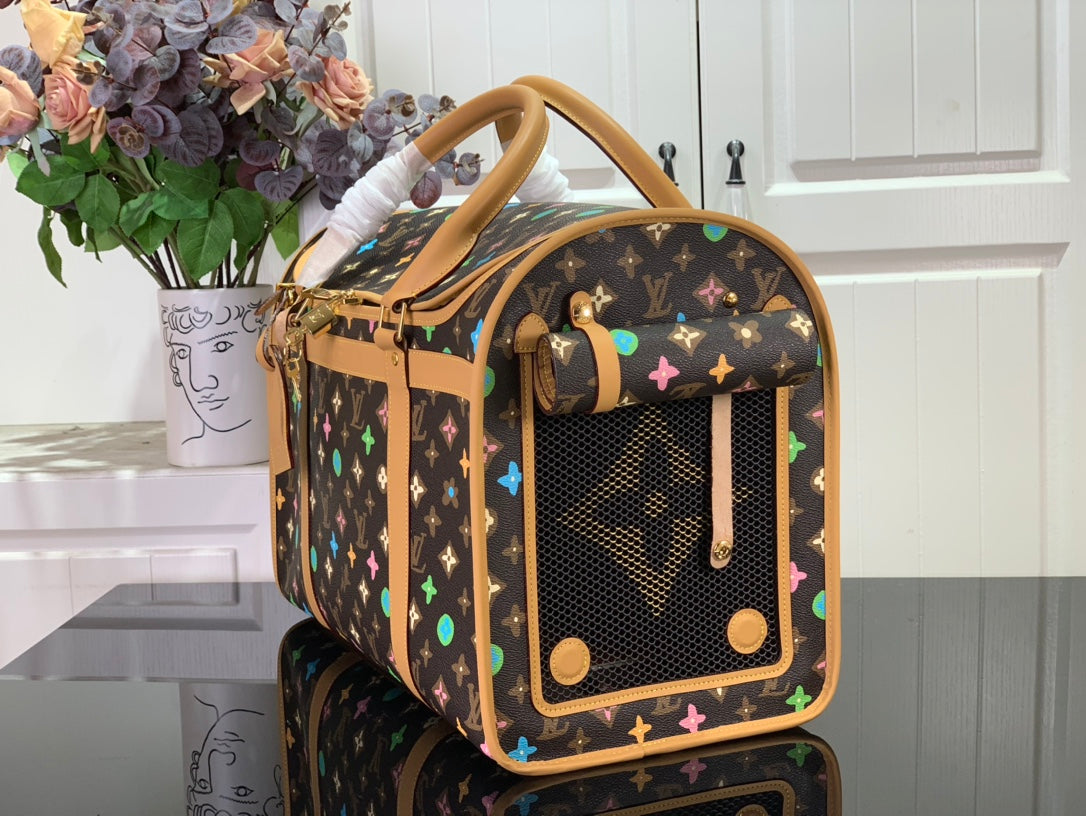 ＬＳ ＶＴＴＯＮ DOG BAG  MONOGRAM CRAGGY CANVAS