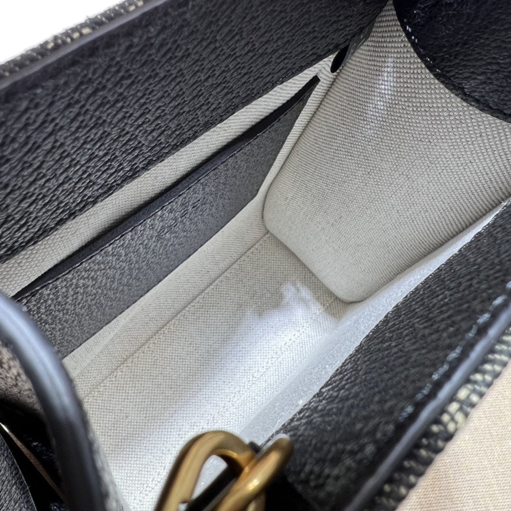ＧＣＣＩDENIM GG MONOGRAM TOTE BAG BLACK