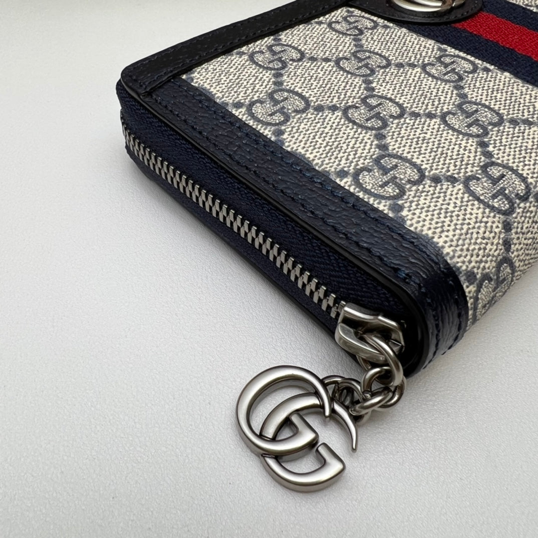 ＧＣＣＩJUMBO GG ZIP AROUND WALLET BLACK
