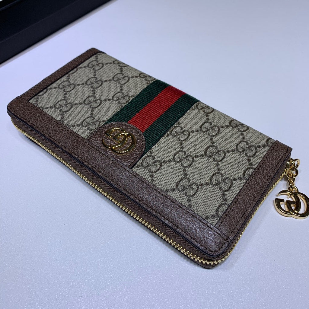 ＧＣＣＩJUMBO GG ZIP AROUND WALLET BROWN