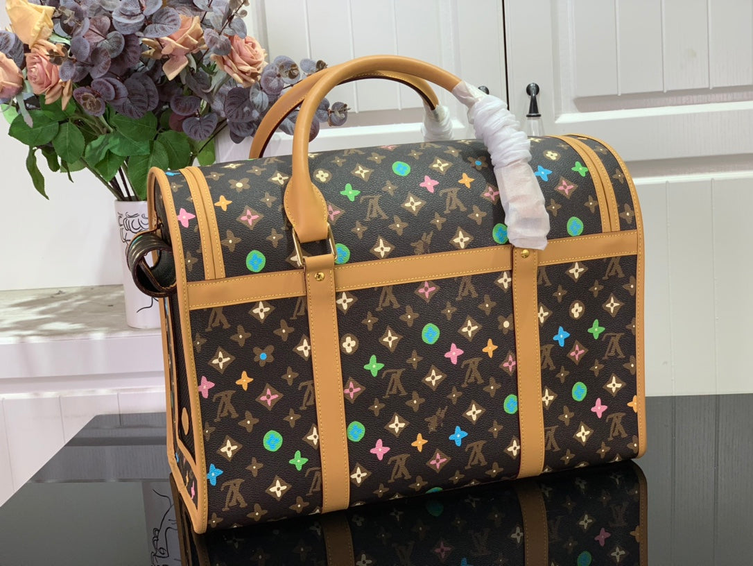 ＬＳ ＶＴＴＯＮ DOG BAG  MONOGRAM CRAGGY CANVAS