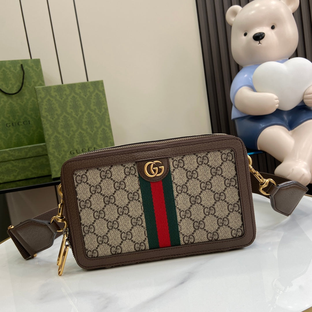 ＧＣＣＩOPHIDIA SMALL SHOULDER BAG BROWN