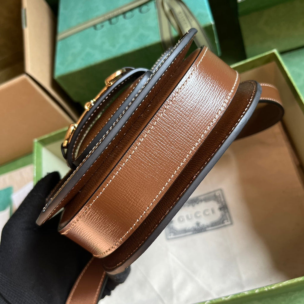 ＧＣＣＩHORSEBIT 1955 SOFT BAG BROWN