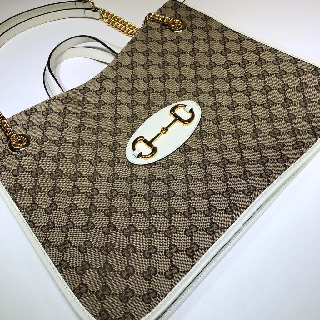 ＧＣＣＩ1955 HORSEBIT CHAIN TOTE GG CANVAS MEDIUM
