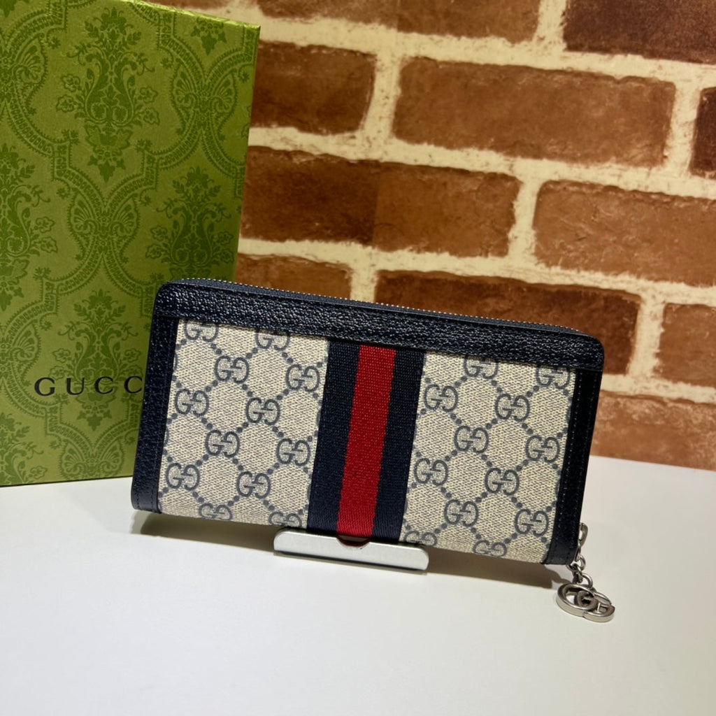 ＧＣＣＩJUMBO GG ZIP AROUND WALLET BLACK