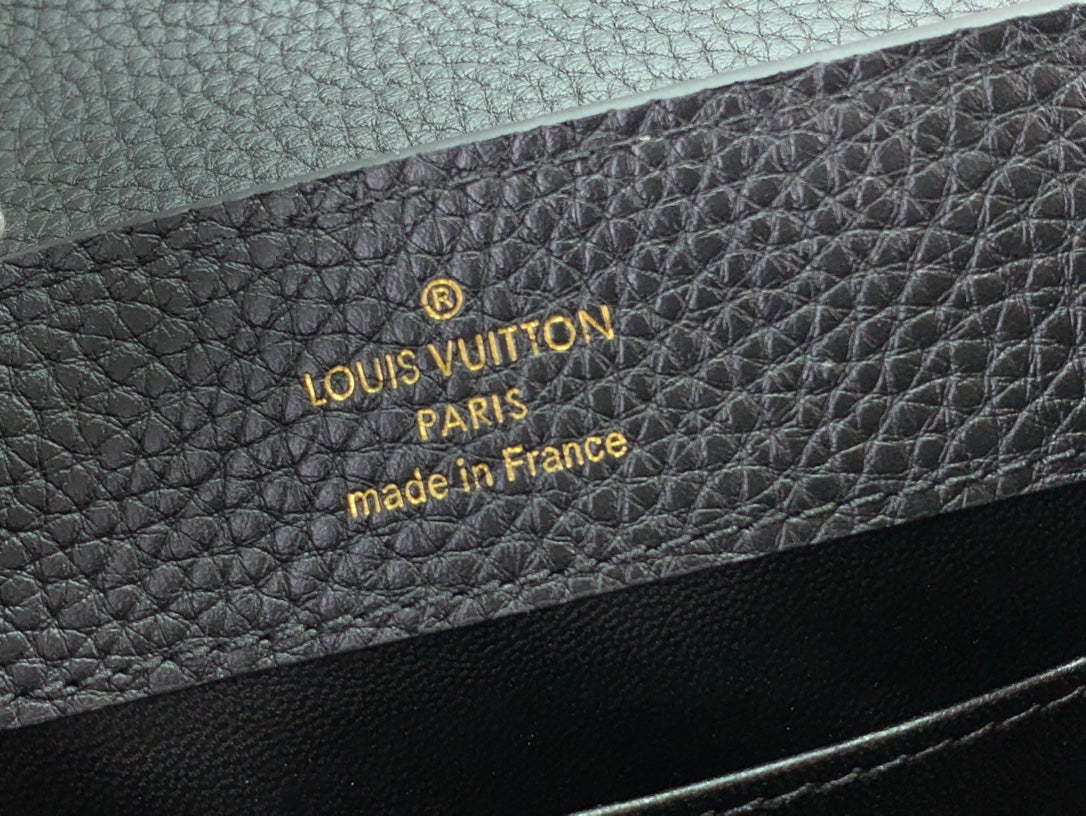 ＬＳ ＶＴＴＯＮ CAPUCINES BB MINI BLACK/UMBER/CREME