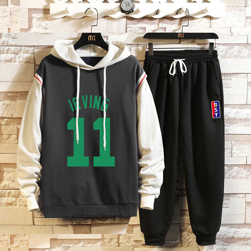 MEN'S Hoodie Printed Two-Piece Suit
