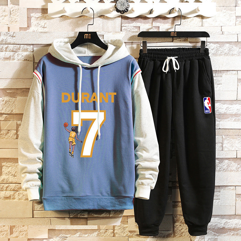 Men's Hoodie Suit Ankle-Tied Trousers Two-Piece Set
