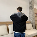 MEN'S Hoodie Fake Two Pieces Baggy Coat