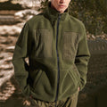 Baja Hoodie Retro Patchwork American Coat