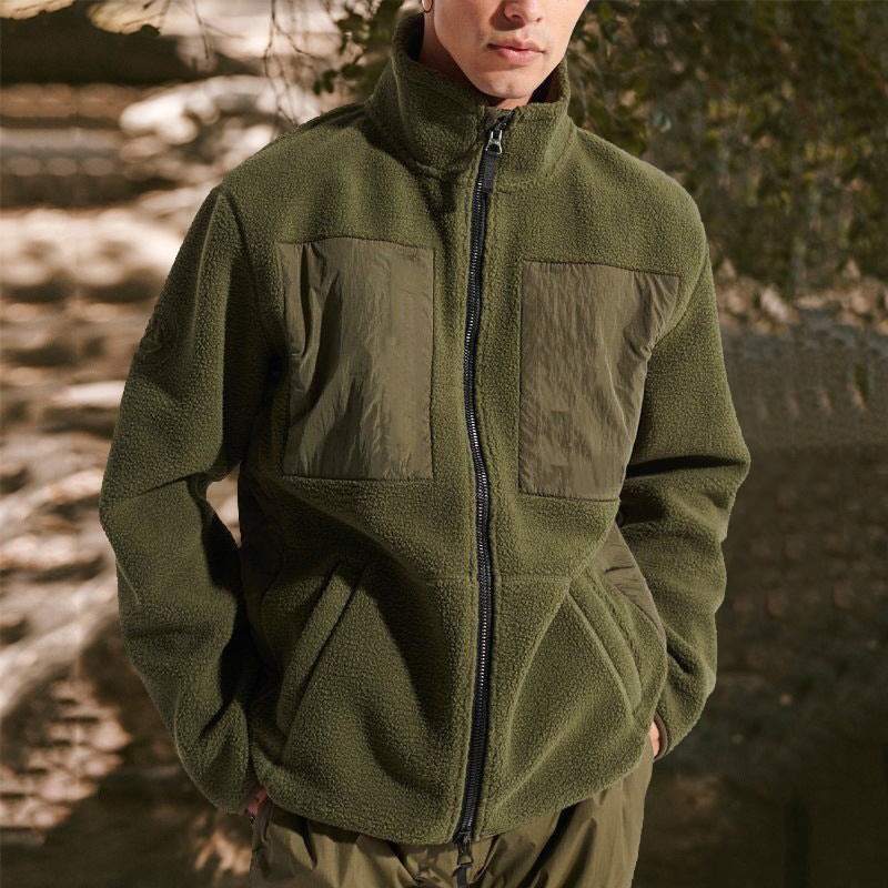 Baja Hoodie Retro Patchwork American Coat